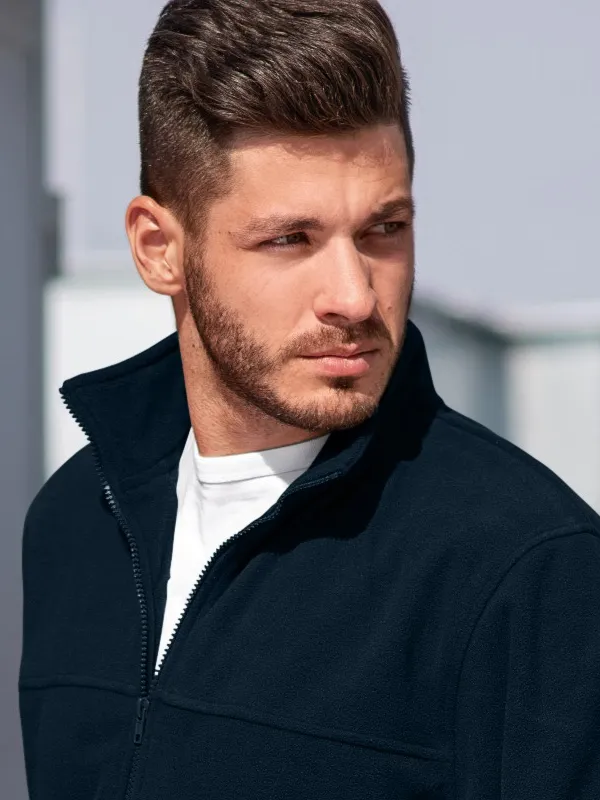 Veste polaire homme - Col montant pour protéger du froid au niveau du cou