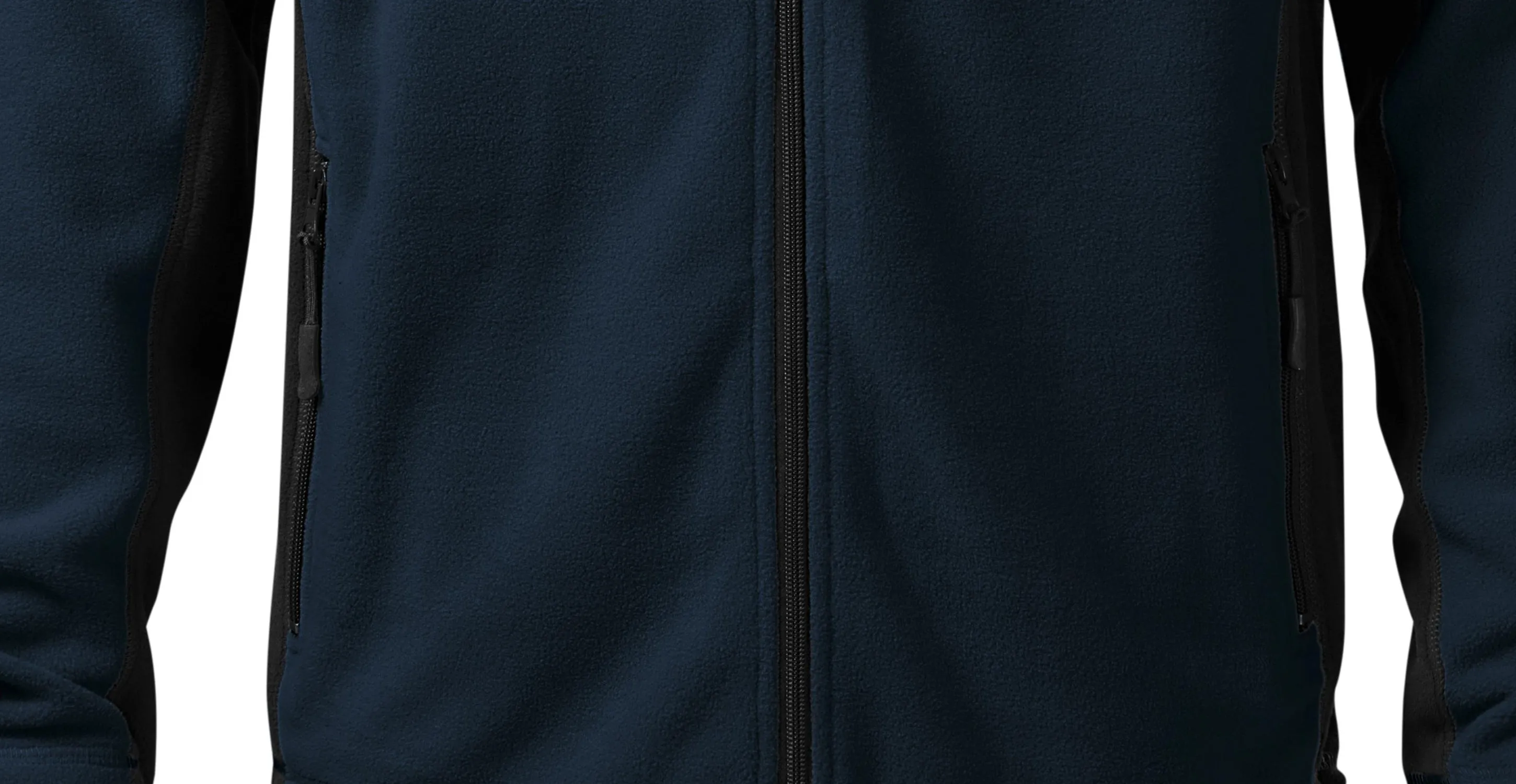 Veste polaire homme contrastée - Poches pratiques avec fermeture éclair