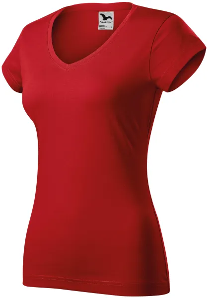T-shirt coupe slim pour femme avec encolure en V - T-shirt femme de tous les jours