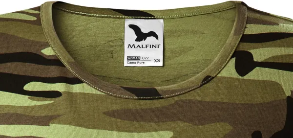 T-shirt camouflage femme - Encolure ronde classique