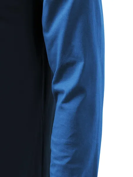 T-shirt homme contrasté à manches longues - Coupe avec coutures latérales