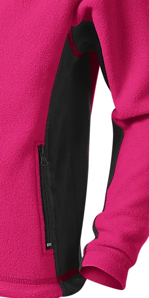 Veste polaire enfant contrastée - Détails contrastés sombres