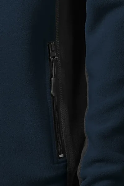 Veste polaire homme contrastée - Poches pratiques avec fermeture éclair