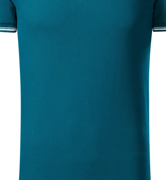 Polo homme contrasté - Coupe légèrement effilée