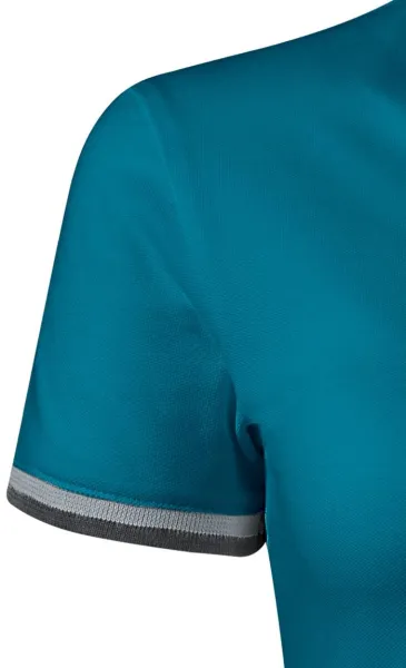 Robe pour femme avec col relevé - Manches courtes à rayures contrastées