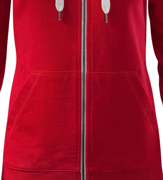 Sweat-shirt contrasté à capuche pour femme - Coupe fuselée avec coutures latérales