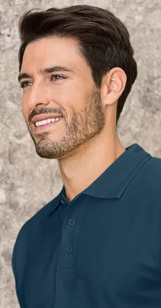 Polo ample homme - fermeture à 3 boutons