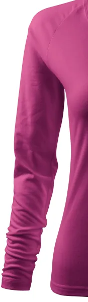 T-shirt près du corps pour femme, décolleté en V - Manches longues raglan