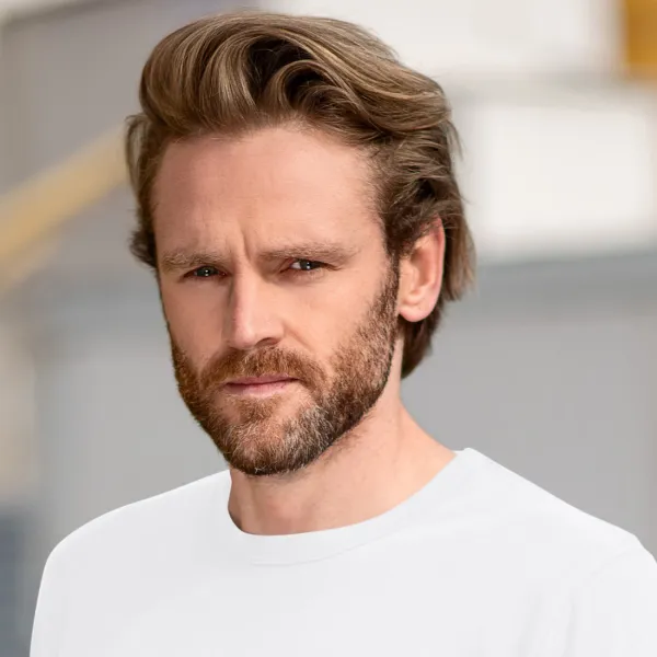 T-shirt résistant à manches longues pour hommes - Encolure ronde classique