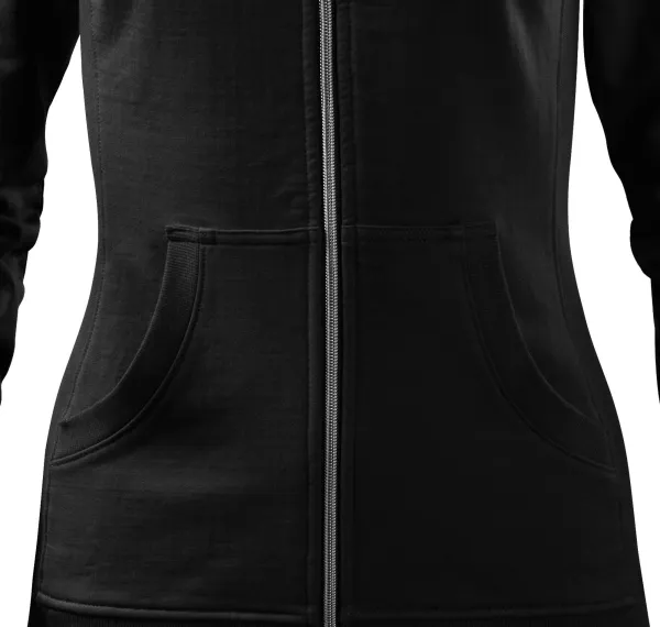 Sweat femme sans capuche - Coupe fuselée avec coutures latérales