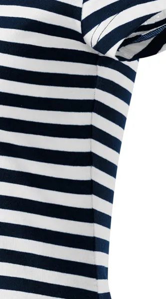 T-shirt bleu marine pour femme - Coupe avec coutures latérales