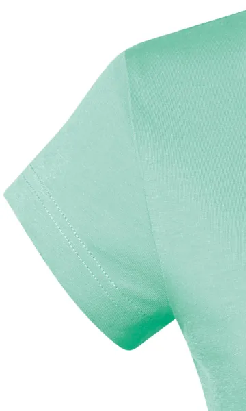 T-shirt coupe slim pour femme avec encolure en V - Manches très courtes