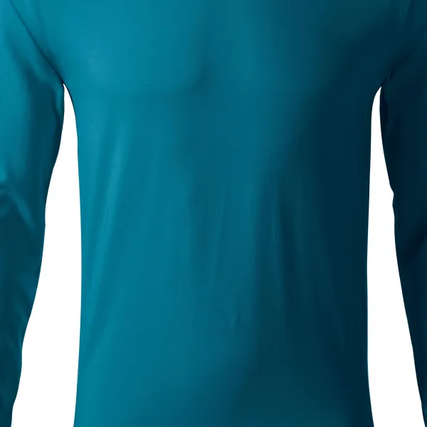 T-shirt ajusté à manches longues pour hommes - Coupe légèrement ajustée