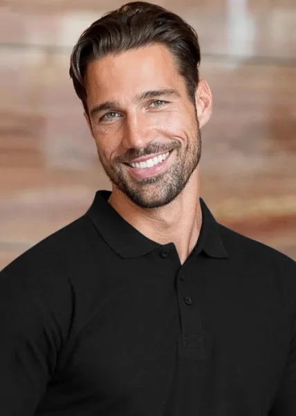 Polo épais pour homme - Fermeture à 3 boutons