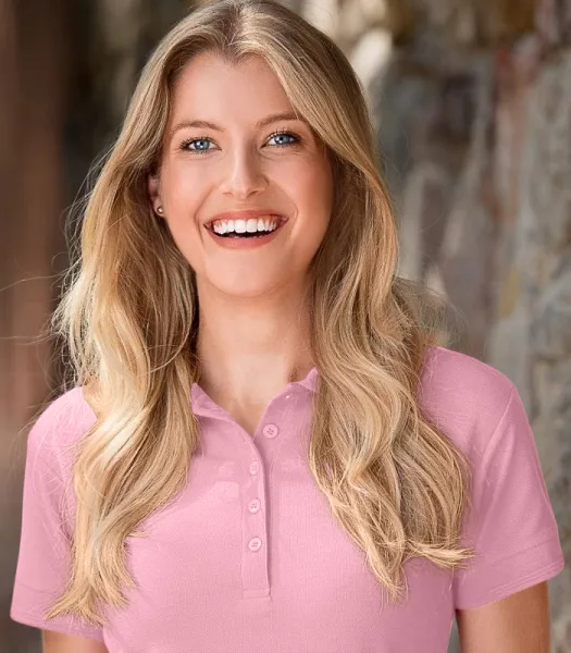 Polo élégant pour femme - fermeture à 5 boutons