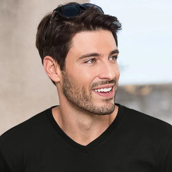 T-shirt épais à manches courtes - Encolure en V