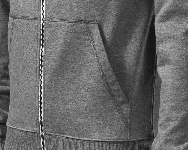 Sweat homme contrasté à capuche - poches de style kangourou