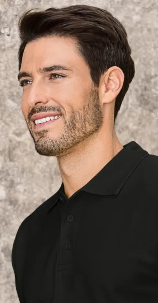 Polo ample homme - fermeture à 3 boutons