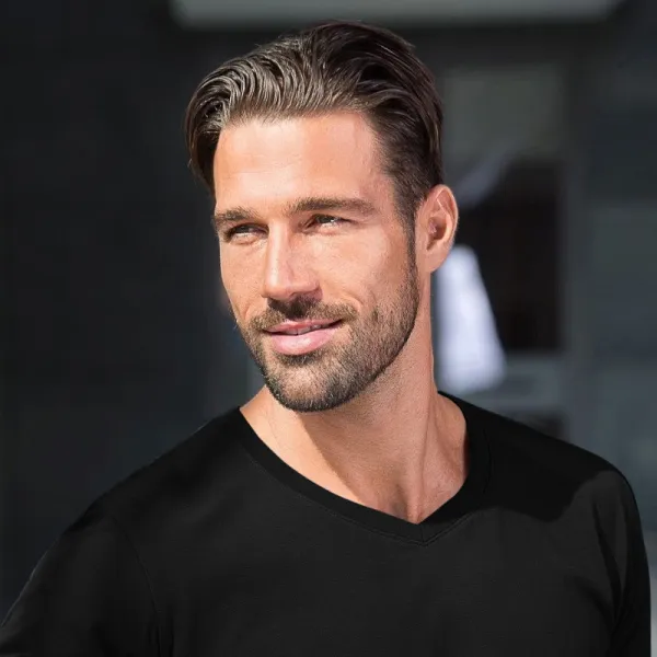 T-shirt moulant homme - Encolure en V