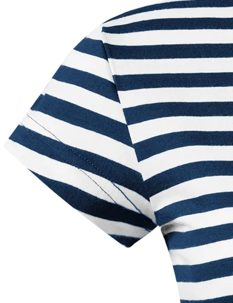 T-shirt bleu marine pour femme - Manches très courtes
