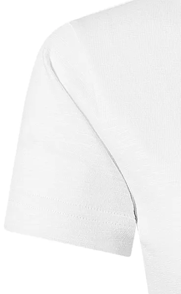 T-shirt femme, coton bio texturé - Manches courtes classiques