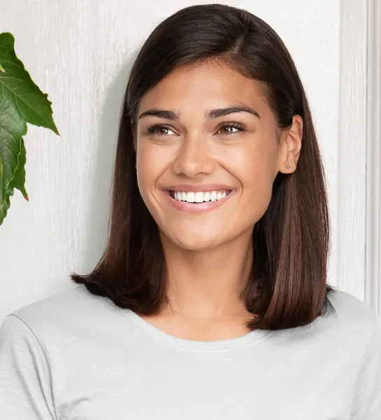 T-shirt femme, coton bio texturé - Encolure ronde classique