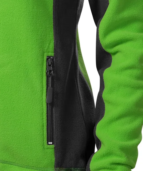 Veste contrastée en molleton pour femme - Poches pratiques avec fermeture éclair