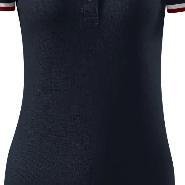 Polo pour femme avec col relevé - Coupe légèrement effilée