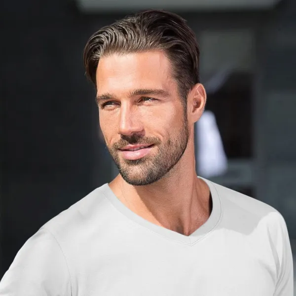 T-shirt moulant homme - Encolure en V