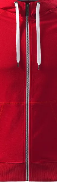 Sweat homme contrasté à capuche - Fermeture éclair blanche contrastante