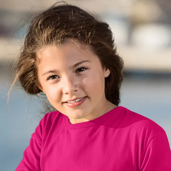 T-shirt manches longues pour enfants - Encolure ronde classique