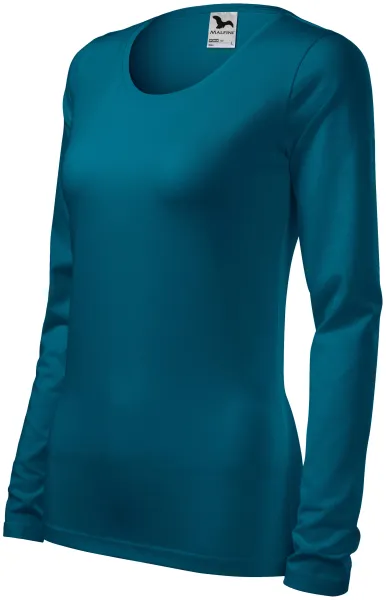 T-shirt ajusté à manches longues pour femme - T-shirt confortable en coton pour femme