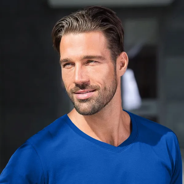 T-shirt moulant homme - Encolure en V