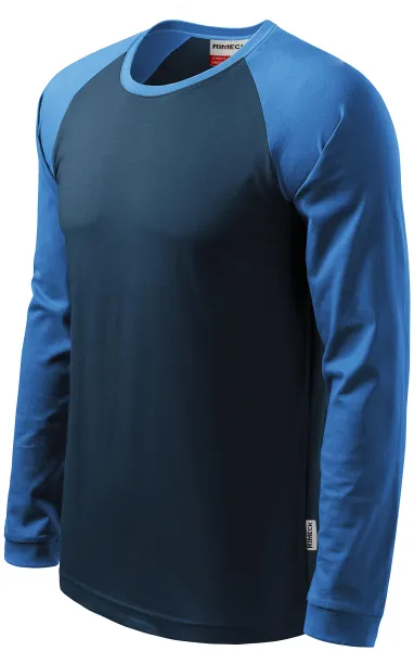 T-shirt homme contrasté à manches longues - T-shirt unisexe pour hommes et femmes
