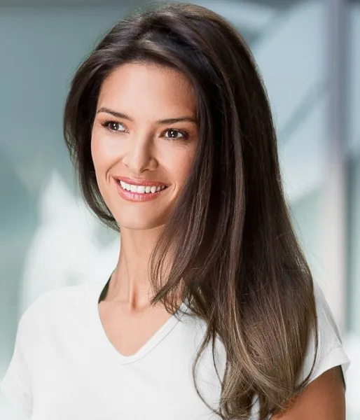 T-shirt coupe slim femme à manches raglan - Décolleté en V profond