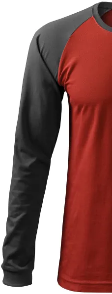 T-shirt homme contrasté à manches longues - Manches longues raglan