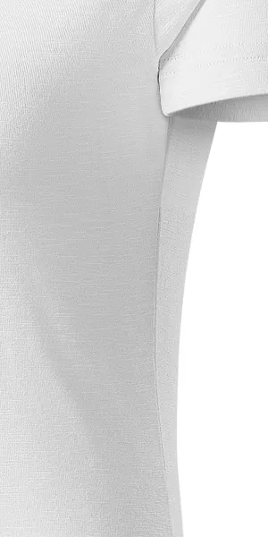 T-shirt femme, coton bio texturé - Coupe avec coutures latérales