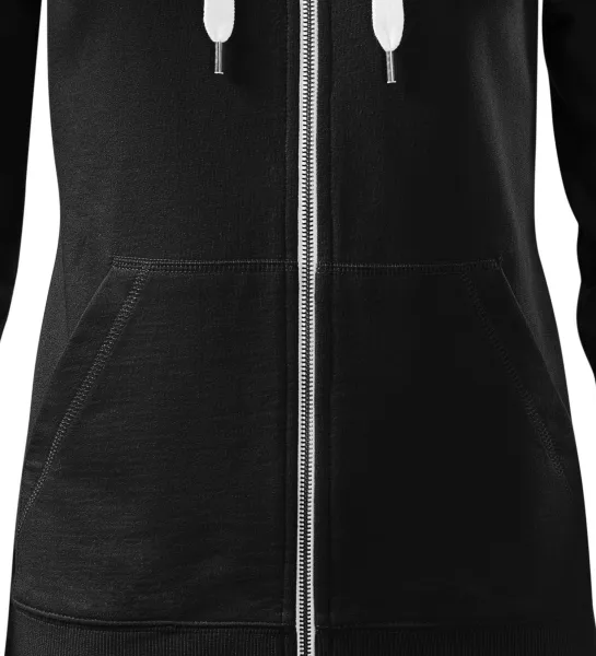 Sweat-shirt contrasté à capuche pour femme - Coupe fuselée avec coutures latérales