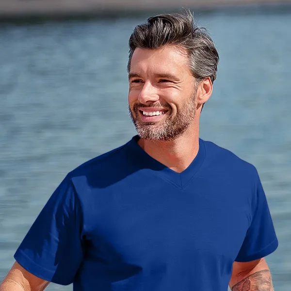 T-shirt à manches courtes, poids moyen - Encolure en V