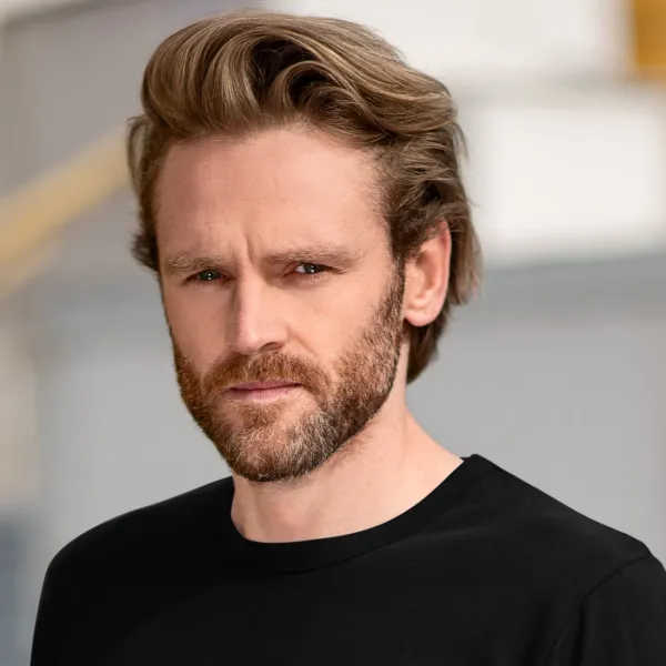 T-shirt résistant à manches longues pour hommes - Encolure ronde classique