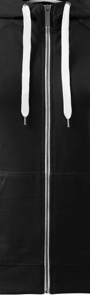 Sweat-shirt contrasté à capuche pour femme - Fermeture éclair blanche contrastante