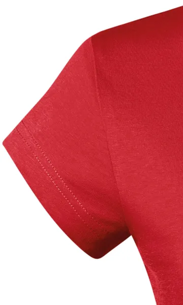 T-shirt coupe slim pour femme avec encolure en V - Manches très courtes