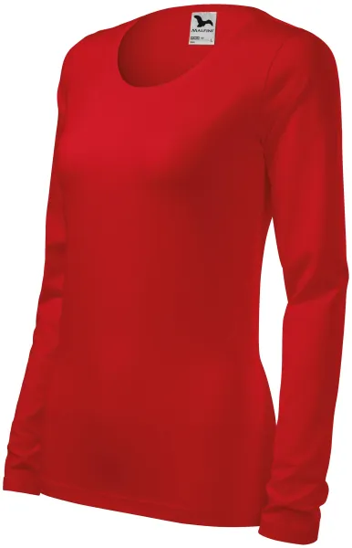 T-shirt ajusté à manches longues pour femme - T-shirt confortable en coton pour femme