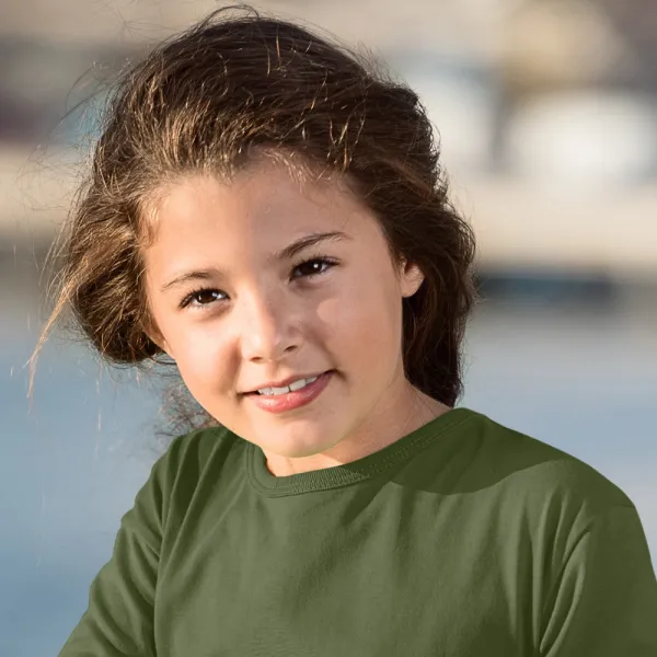 T-shirt manches longues pour enfants - Encolure ronde classique