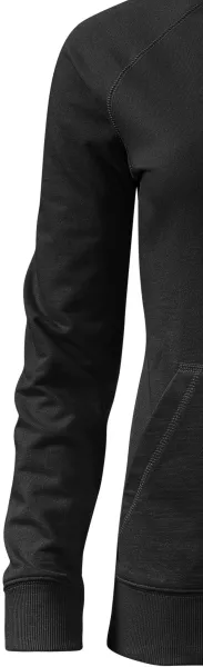 Sweat-shirt contrasté à capuche pour femme - manches longues classiques
