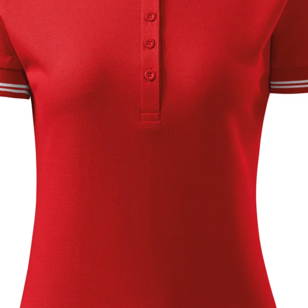Polo contrasté pour femme - Coupe légèrement effilée