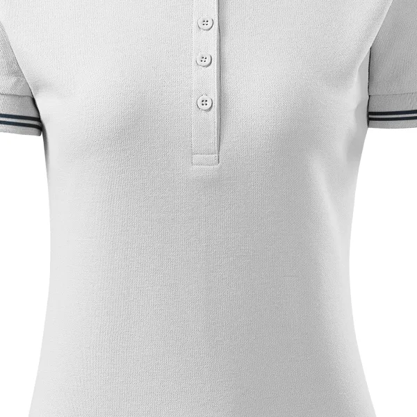 Polo contrasté pour femme - Coupe légèrement effilée