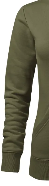 Sweat femme à capuche sans zip - manches longues classiques