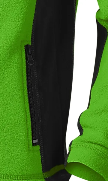 Veste polaire enfant contrastée - Poches pratiques avec fermeture éclair