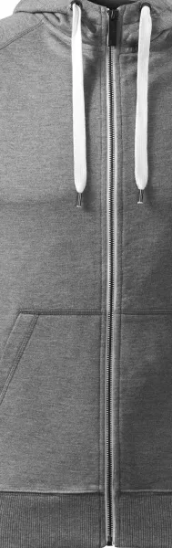 Sweat homme contrasté à capuche - Fermeture éclair blanche contrastante